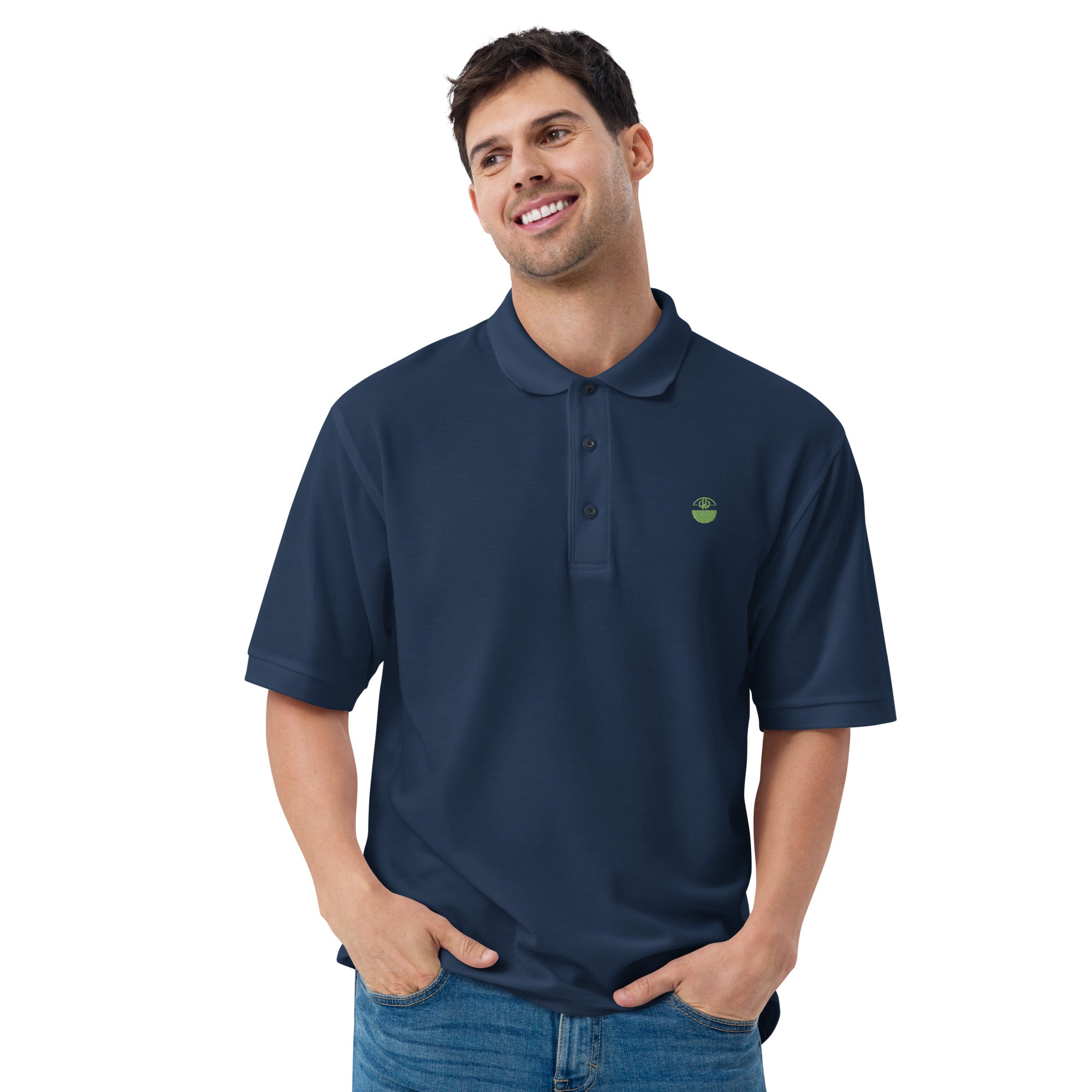 LWJ Men's Premium Polo – Limewithjames LWJ Men's Premium Polo – Limewithjames