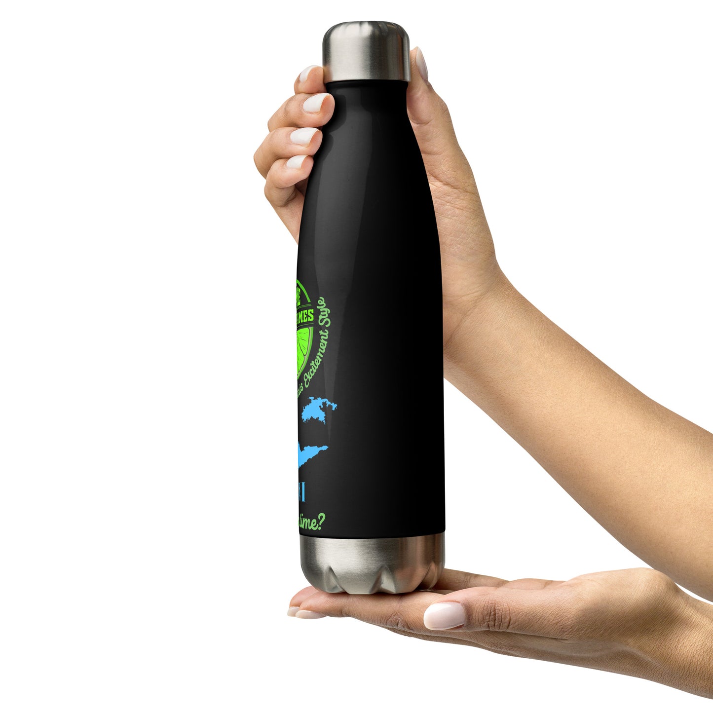 USVI lime Stainless steel water bottle